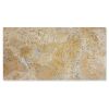 12*24 Gold Yellow Beige natural marble, for floor and wall, leather finished marble tile, natural stone
