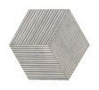 Hexagon natural marble tile, Carrara Gray marble, natural stone, for wall, OL textured finished, 3D fluted marble