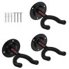 5 CORE Guitar Wall Mount Hanger Hook With Soft Padding for Acoustic Classical Electric Bass Guitars - GH ST 3PCS