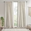 Cotton Printed Curtain Panel with Chenille Stripe and Lining (Only 1 Pc Panel)