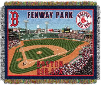 New Fenway Park OFFICIAL Major League Baseball; "Stadium" 48"x 60" Woven Tapestry Throw by The Northwest Company