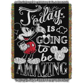 Classic Mickey - Amazing Day Licensed 48"x 60" Woven Tapestry Throw by The Northwest Company