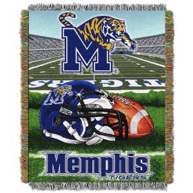 Memphis OFFICIAL Collegiate "Home Field Advantage" Woven Tapestry Throw