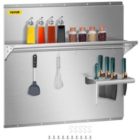VEVOR Range Backsplash with Shelf 30 x 30.7 Inch Range Hood Wall Shield