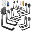 Garage Wall Hook 9-piece, Heavy Duty garage hook with extra soldering points, Hanging garage Hook, Garden Garage Organizer, Bicycle, hose, lawn