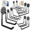 Garage wall hooks 9-piece, heavy duty garage hooks with extra soldering points, hanging garage hooks