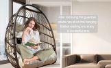 Swing Hammock Egg Basket Chairs Without Stand Indoor Outdoor, UV Resistant Cushion Hanging Chair