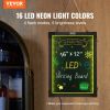 VEVOR LED Message Writing Board, 16"x12" Illuminated Erasable Lighted Chalkboard, Neon Effect Menu Sign Board