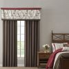 Embroidered Window Valance Red 50x18"
