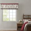 Embroidered Window Valance Red 50x18"