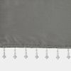 Lightweight Faux Silk Valance With Beads Charcoal 50x26"