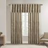 Faux Silk Embroidered Window Valance Tan 50x18"