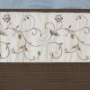 Embroidered Window Valance Blue 50x18"