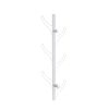 Vertical Eight Hook Coat Rack Wall Mount - White