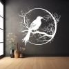 Metal Raven Crow Decor - Gothic Halloween Black Metal Wall Art Sign - Unique Halloween Garden Decor