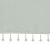 Lightweight Faux Silk Valance With Beads Dusty Aqua 50x26"