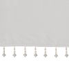 Lightweight Faux Silk Valance With Beads Silver 50x26"