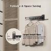 Wall Mounted Laundry Drying Rack, Collapsible/ Retractable (Tri-Fold), Space Saving Clothes Hanger w/ Additional Bar