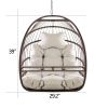Swing Hammock Egg Basket Chairs Without Stand Indoor Outdoor, UV Resistant Cushion Hanging Chair