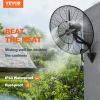 VEVOR Wall-Mount Misting Fan, 24 Inch, 3-speed High Velocity Max. 7000 CFM, Waterproof Oscillating Industrial Wall Fan