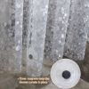 Clear Pebble Shower Curtain Liner 3D Transparent EVA Bathroom Curtain Liner Plastic Waterproof Shower Partition 71x71 Inches with Grommet Eyelets and