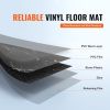 VEVOR Self Adhesive Vinyl Floor Tiles 12 x 12 inch, 50 Tiles 1.5mm Thick Peel & Stick, Black Marble Texture DIY Flooring for Kitchen, Dining Room