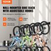 VEVOR Bike Storage Rack, 6 Bike Racks and 6 Helmets Hooks, Wall Mount Bike Storage Hanger, Home & Garage Organizer