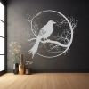 Metal Raven Crow Decor - Gothic Halloween Black Metal Wall Art Sign - Unique Halloween Garden Decor