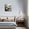 Bathroom Wall Art Decor White Flower Canvas Wall Art for Living Room Golden Leaf Painting Prints Floral Picture Wall Decor Artwork Framed for Bedroom