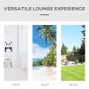 Extra Large Boho Hammock with Macrame Tassel Fringe, Includes Carrying Bag, Indoor Outdoor Tree Hammock for Porch, Backyard, Camping, White