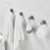 Round Base Wall Hanging Coat Hook with Screws- Gun Grey Towel Hook; 4 Pack; for Entry Shoe Cabinet; Wardrobe Bathroom Bedroom Furniture Hardware
