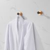 Round Base Wall Hanging Coat Hook with Screws- Black Gold Towel Hook; 4 Pack Hardware for Entry/ Wardrobe/ Bathroom/ Bedroom