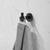 Round Base Wall Hanging Hook with Screws- Matte Black Hook; 4 Pack; for Entry Shoe Cabinet; Wardrobe Bathroom Bedroom Furniture Hardware