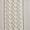 Cotton Printed Curtain Panel with Chenille Stripe and Lining (Only 1 Pc Panel)