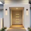 Outdoor Waterproof Transparent LED Crystal Wall Lamp Supports multiple types of light bulbs (2 pack)