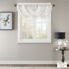 Faux Silk Waterfall Embellished Valance White 38x46"