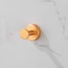 Round Base Wall Hanging Towel Hook with Screws- Brushed Gold Coat Hook; 2 Pack; for Entry Shoe Cabinet; Wardrobe Bathroom Bedroom Furniture Hardware