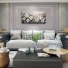 Large Flower Painting Wall Art for Living Room White Flower Picture Wall Decor for Bedroom Gold Leaf Floral Wall Art Prints Framed Artwork for Bathroo