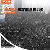 VEVOR Self Adhesive Vinyl Floor Tiles 12 x 12 inch, 50 Tiles 1.5mm Thick Peel & Stick, Black Marble Texture DIY Flooring for Kitchen, Dining Room