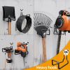 Heavy hook display hanger 4 sets of long ladder hooks, heavy garage metal hooks strong load warehouse tools storage hooks Garage hanger wall