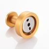 Round Base Wall Hanging Towel Hook with Screws- Brushed Gold Coat Hook; 2 Pack; for Entry Shoe Cabinet; Wardrobe Bathroom Bedroom Furniture Hardware