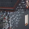 LED Curtain Icicle Lights 393.7" 400 LED Cold White 8 Function