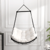 Hammock Chair Swing with Cushion - Outdoor Indoor Hanging Hammock Chair for Patio, Porch, Bedroom, Garden, Courtyard
