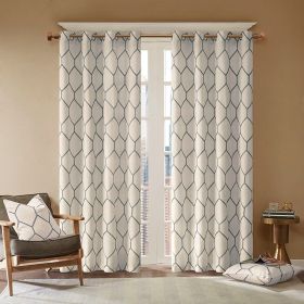 Metallic Geo Embroidered Curtain Panel(Only 1 Pc Panel) (Color: as Pic)
