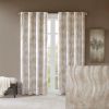 Printed Jacquard Grommet Top Total Blackout Curtain Panel (Only 1 Pc Panel)