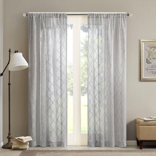 Diamond Sheer Window Curtain Panel (Only 1 Pc Panel)