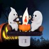 Ghost Campfire Flickering Night Light, 3D Small Electric Faux Campfire Night Light, Home Decorations