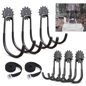6-piece garage hook Heavy duty, utility steel garage storage hook, wall-mounted garage hook and organizer for organizing power tools, ladders (6-piece garage hook: TSGCLGG-B01)