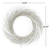 24" LED Lighted Paper Wreath with Timer for Valentine's Day Décor, Warm Lights, Battery Operated