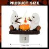 Ghost Campfire Flickering Night Light, 3D Small Electric Faux Campfire Night Light, Home Decorations